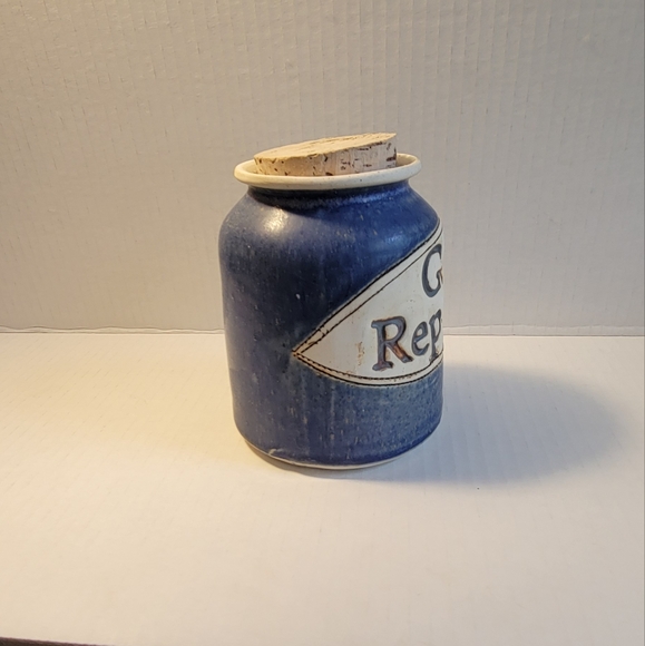 Vintage Dr. Brophy's Word Jar "GEEK REPELLENT" Clay Jar 1990's - Picture 5 of 9